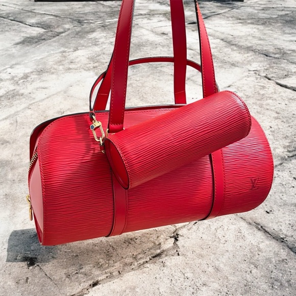 Louis Vuitton Handbags - Auth LV Set • Authentic Soufflot Bag & Mini Papillon in Cherry Red Epi Leather